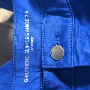 Chico's Womens Pants 14 Blue Girlfriend Slim Leg ankle NWT